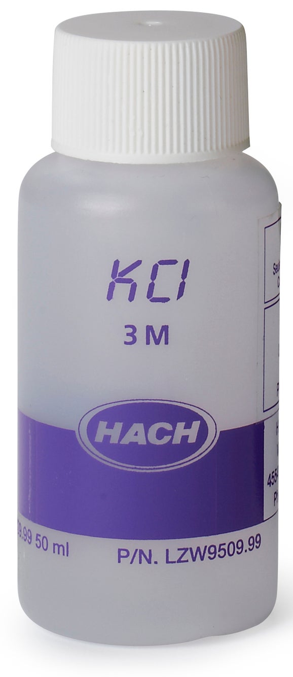 Electrolyte solution (KCl 3M), 125 mL, Hach