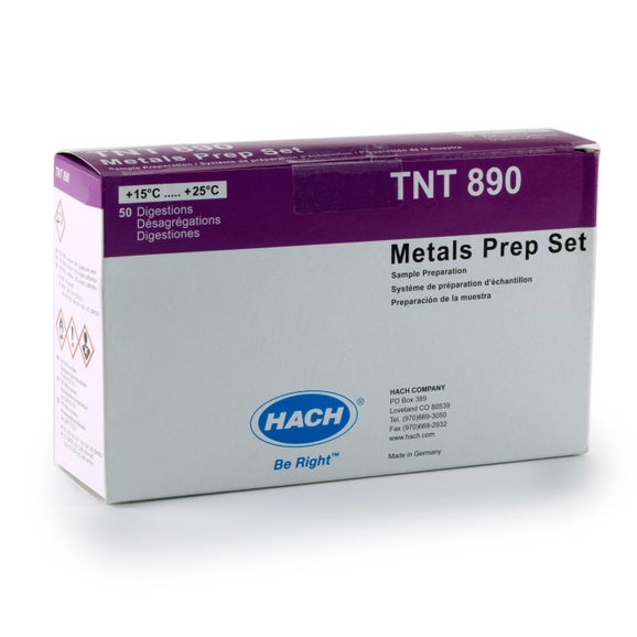 Conjunto de prep. de metales para tes en cubeta TNTplus, 50 digestiones, Hach