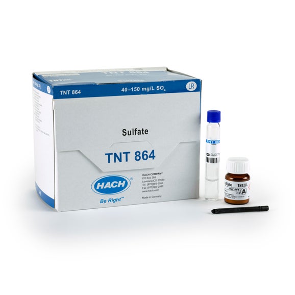 Prueba en cubeta TNTplus para sulfato, LR (40 - 150 mg/L SO₄), 25 pruebas, Hach
