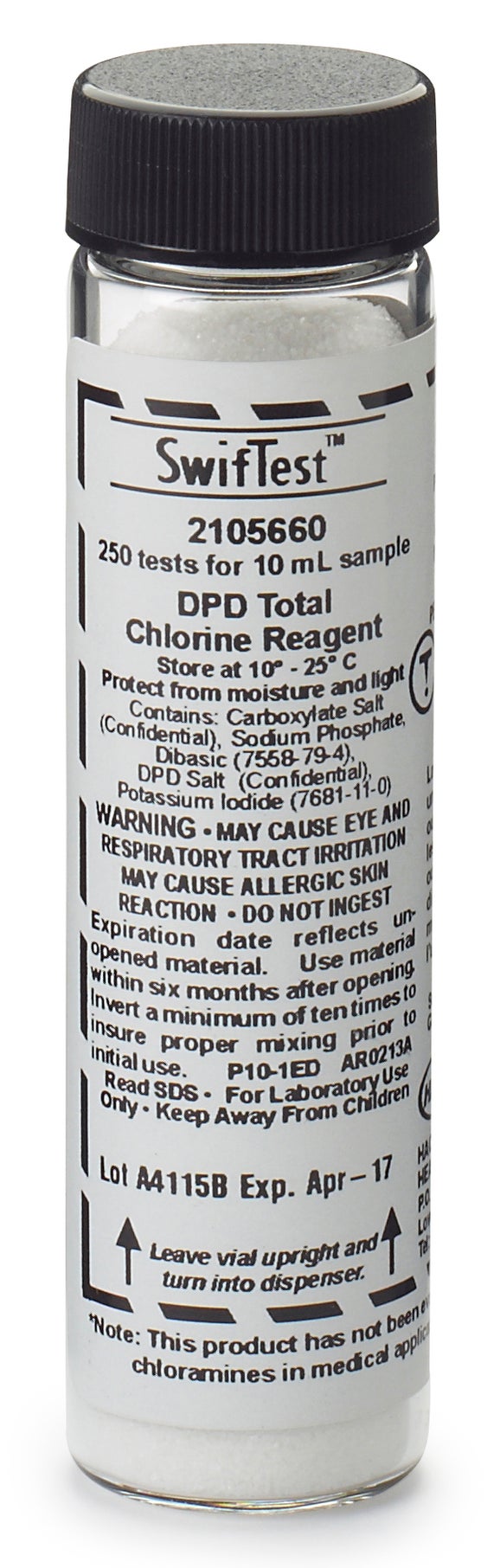 DPD Total Chlorine Swiftest™ Dispenser Refill Vial, 250 Tests, Hach