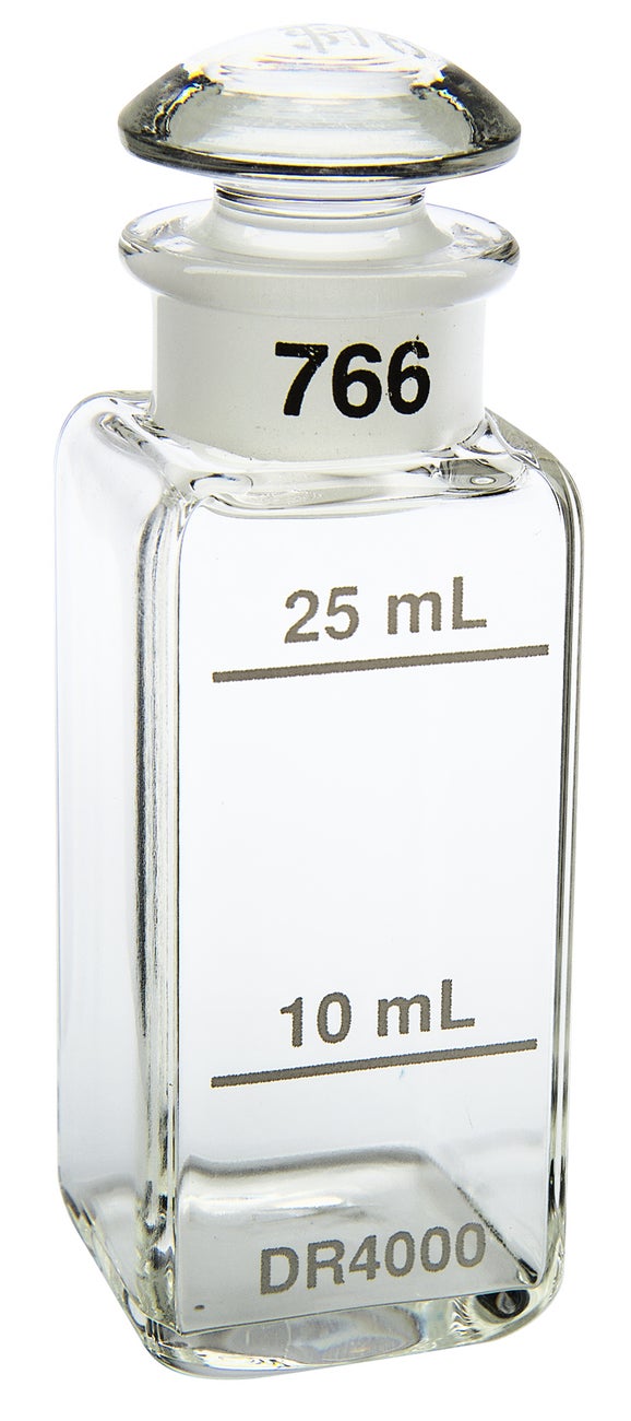 Celdas de muestra: cuadradas de vidrio de 1" de 10 mL y 25 mL con tapón, Hach