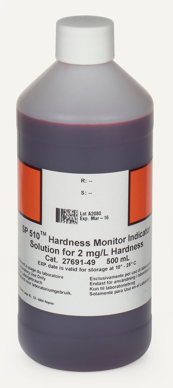 Solución indicadora de dureza para SP510, 0.5l, 2 mg/l de Hach