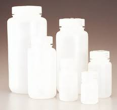 Botella para muestras de boca ancha, HDPE con tapón de rosca de PP, calidad de laboratorio, 125 mL, Nalgene