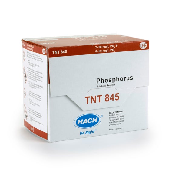 Prueba en cubeta TNTplus para fósforo (reactivo y total), UHR (6 - 60 mg/L PO₄), 25 pruebas, Hach